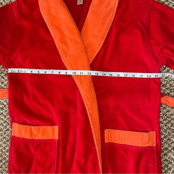 Vintage Intimate Essentials Oversized Heavy Turkish Cotton Bath Robe - Orange - Picture 7 of 11